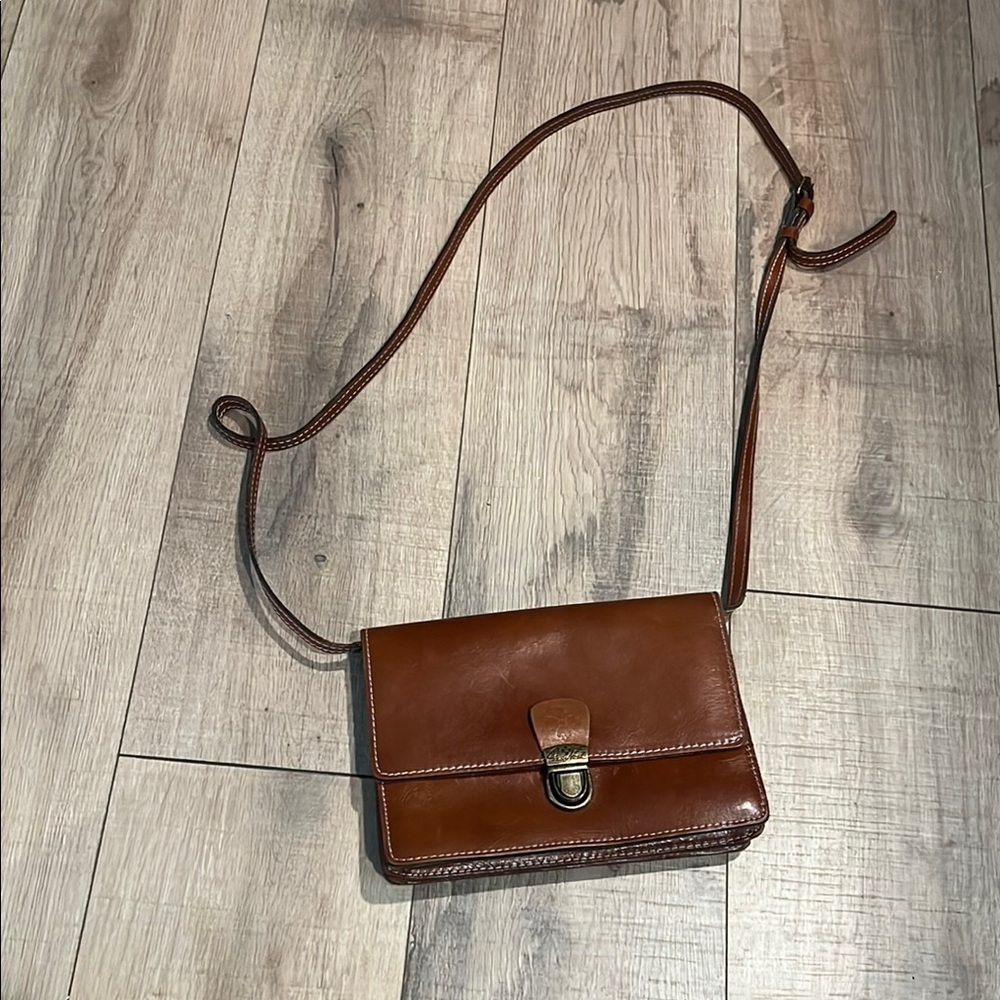 Brown Leather Crossbody Bag